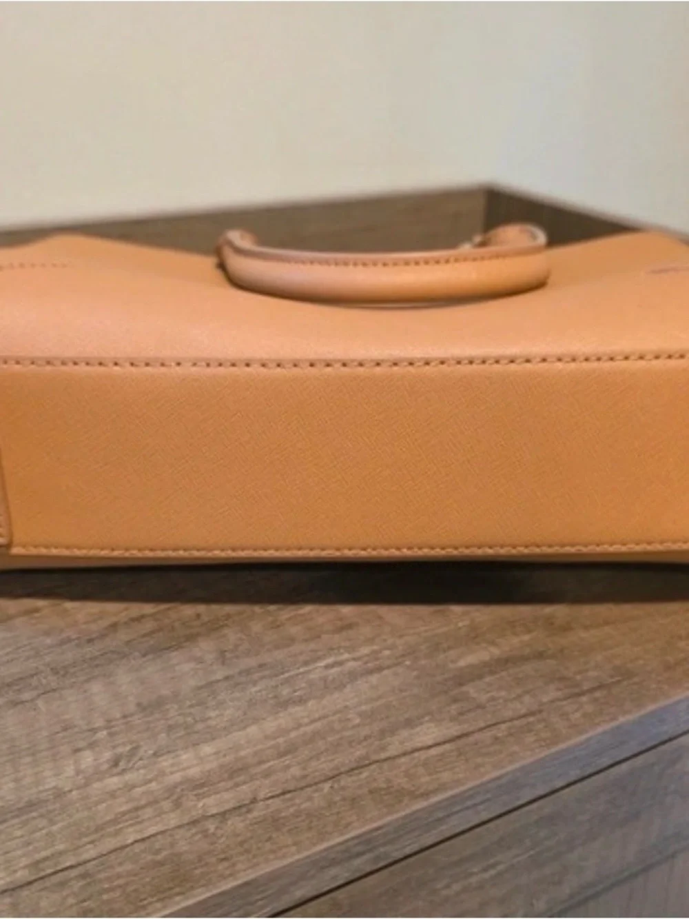 Tory Burch Camel/Tan Leather Structured Satchel
